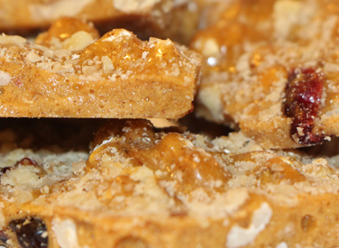 Cranberry Cinnamon Walnut Brittle